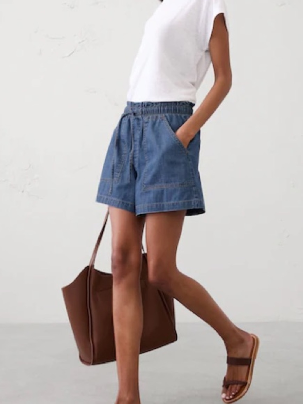 Banana Republic Mid-Rise Summerweight Denim Shorts